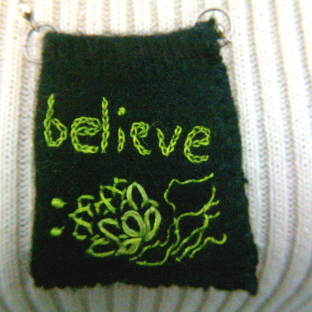 🔖 Thought pouch inspiration pendant believe